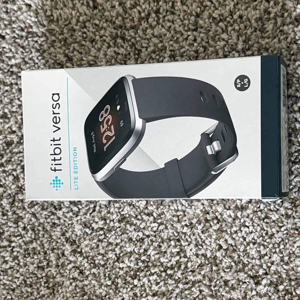 Fitbit Versa Lite Edition Smartwatch - Charcoal and Silver